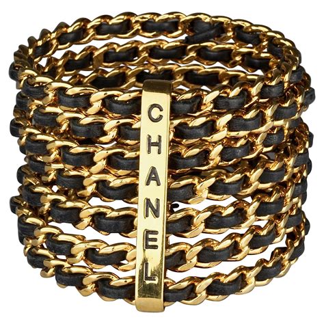 chanel chain bracelet with fabric|chanel cuff bracelet price.